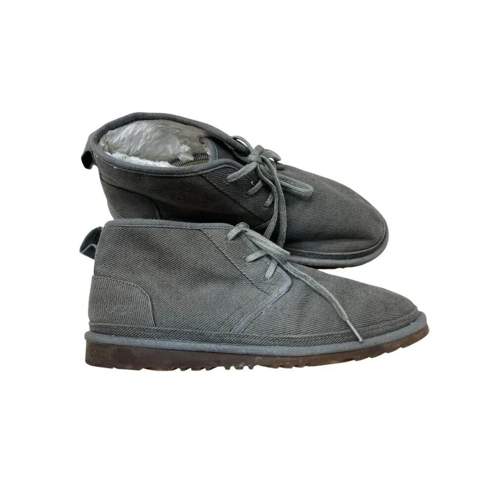 Ugg Neumel Natural Chukka Boot Mens Size 13 US Hemp Cotton Gray Lined